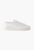 White - Cotton Gabardine Sneakers - GLAM MODA